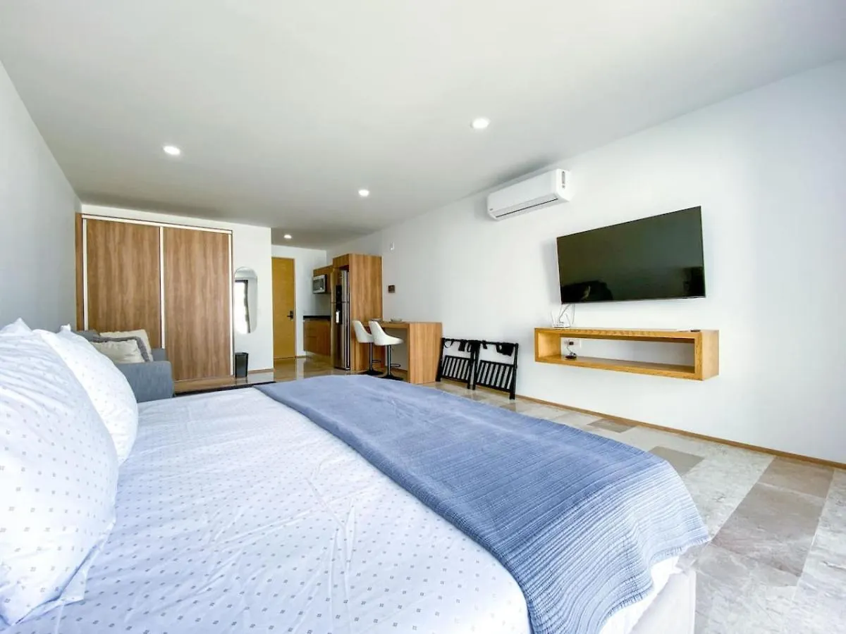 Elegant Studio Downtown With Pool Gym Steps To Beach Playa del Carmen Apartment